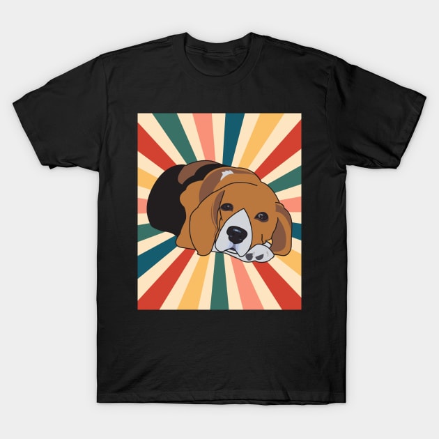 Cute Beagle Dog Breed 80s 90s Retro Style Vintage Design Animal Pet T-Shirt by Inspirational And Motivational T-Shirts
